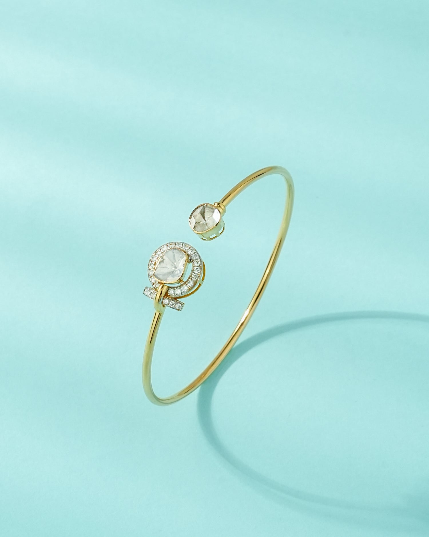 Vanya Polki And Diamond Loose Bracelet
