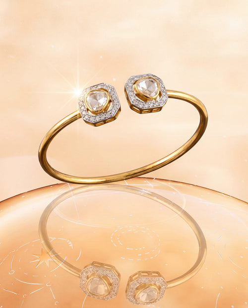 Aarika Polki And Diamond Bracelet