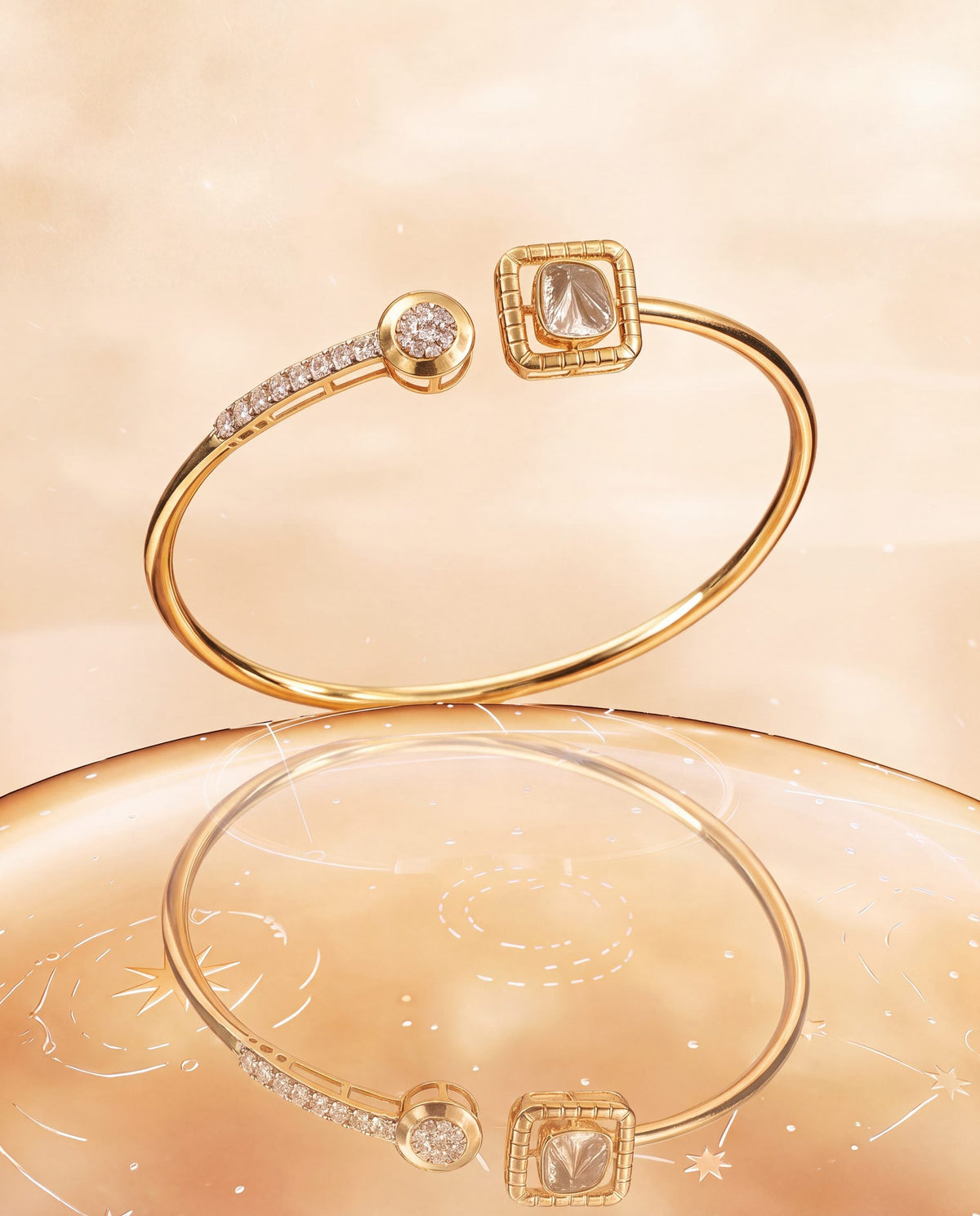 Avisha Polki And Diamond Bracelet