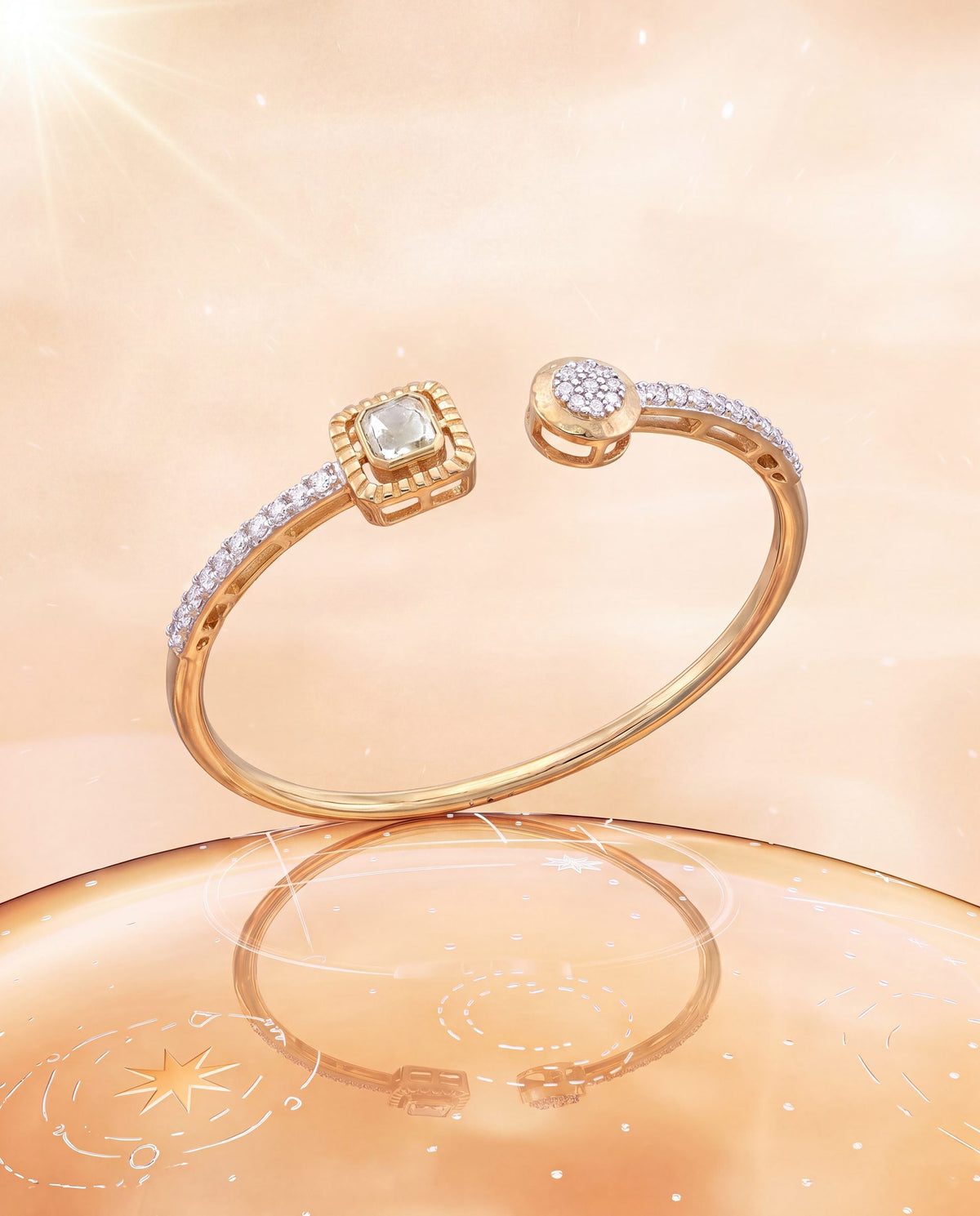 Avisha Polki And Diamond Bracelet