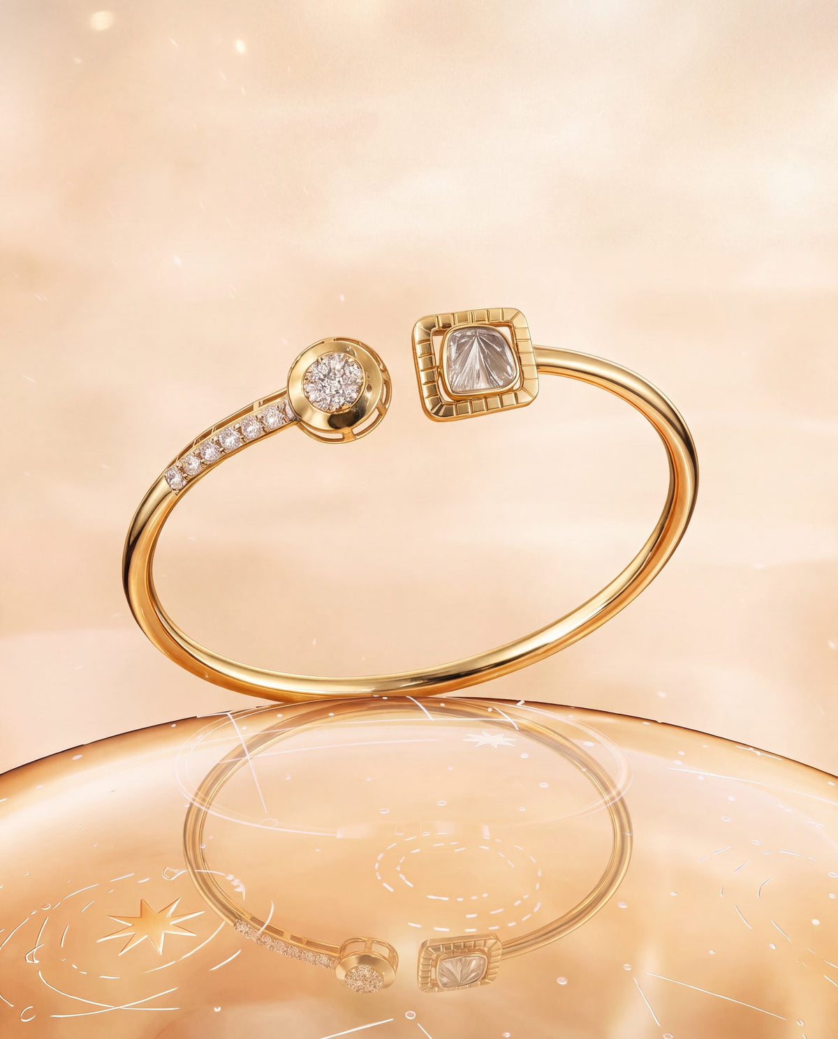 Avisha Polki And Diamond Bracelet