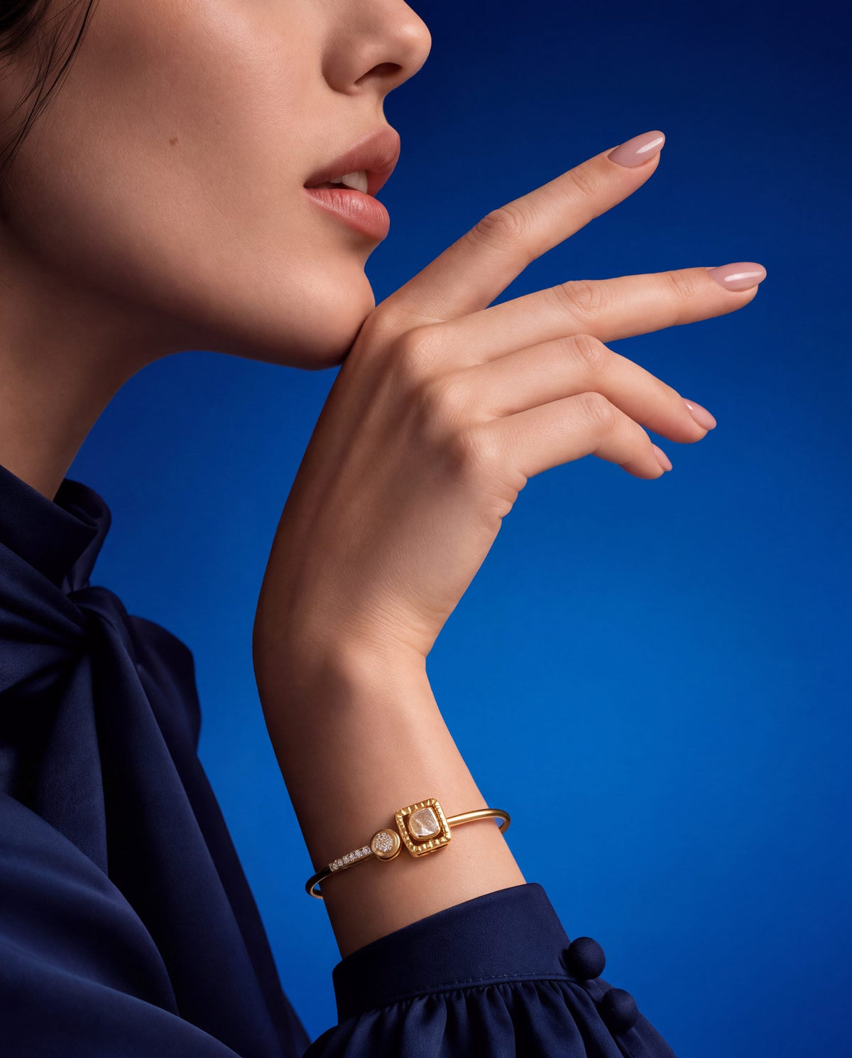 Avisha Polki And Diamond Bracelet