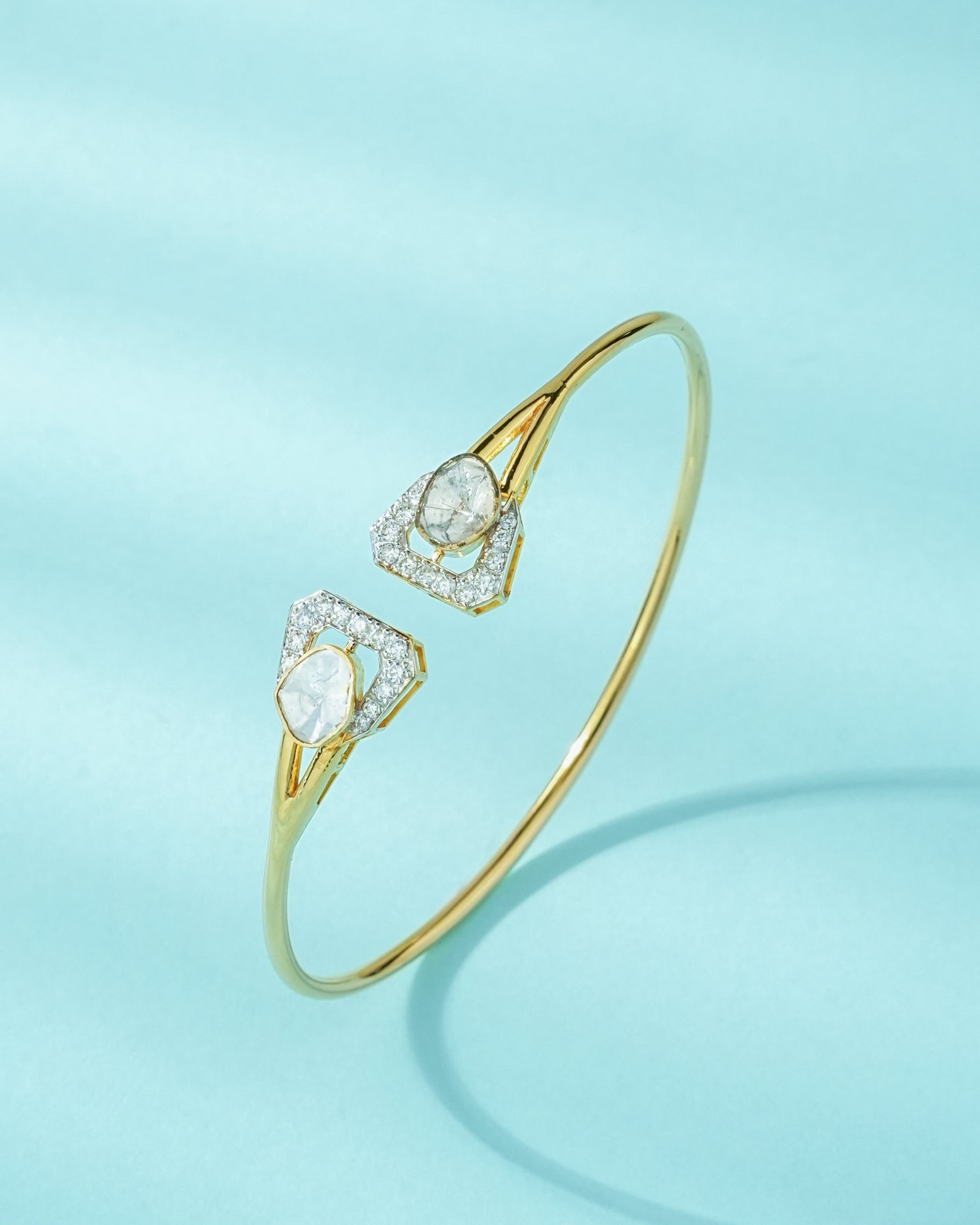 Rhea Polki And Diamond Loose Bracelet