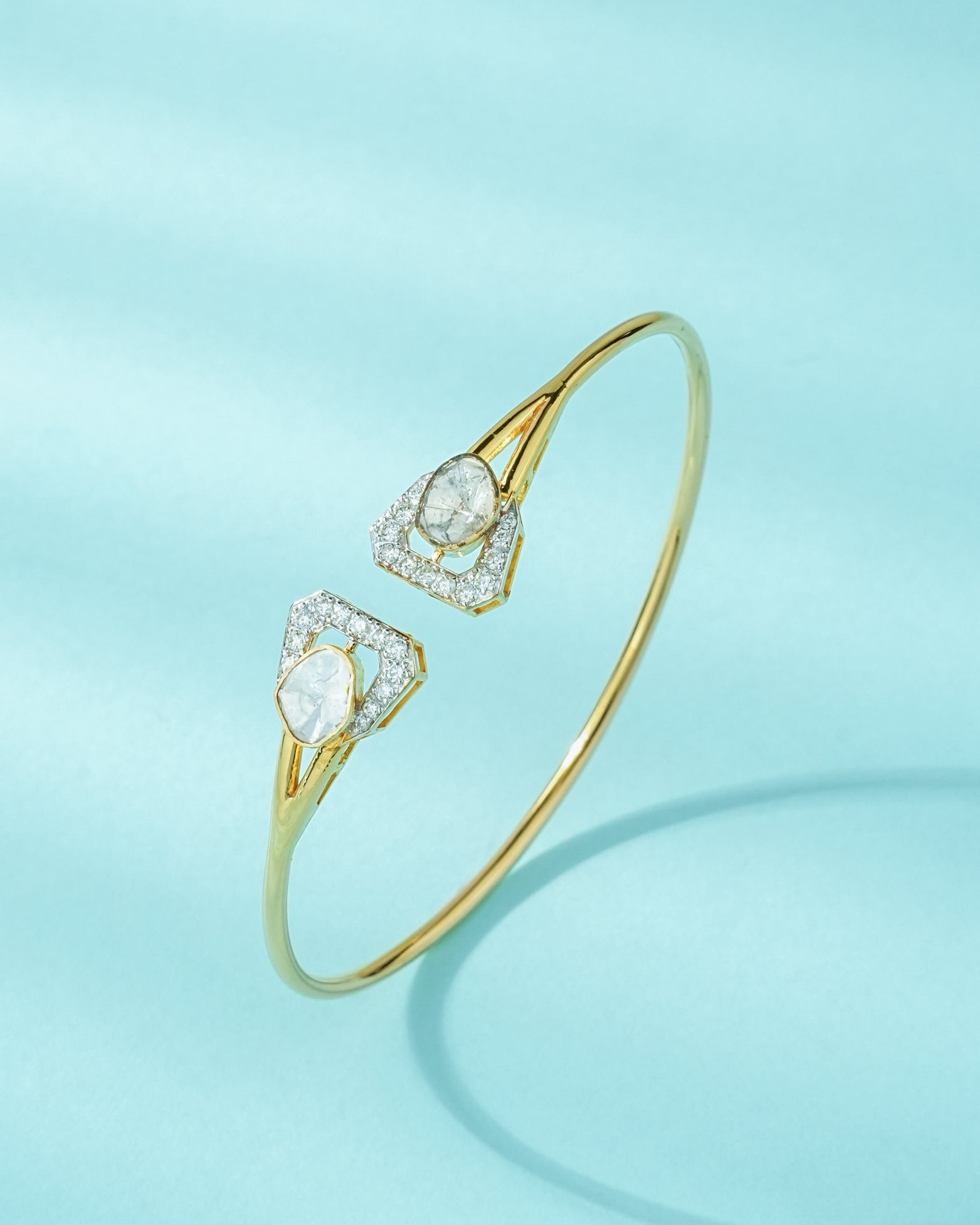 Rhea Polki And Diamond Loose Bracelet