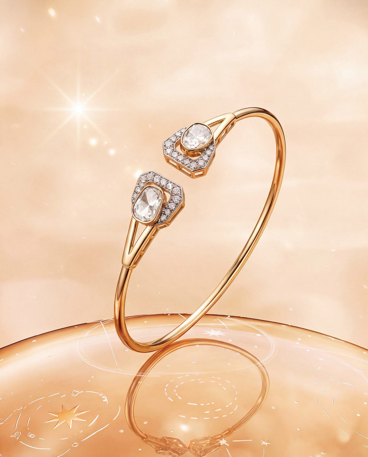 Rhea Polki And Diamond Loose Bracelet
