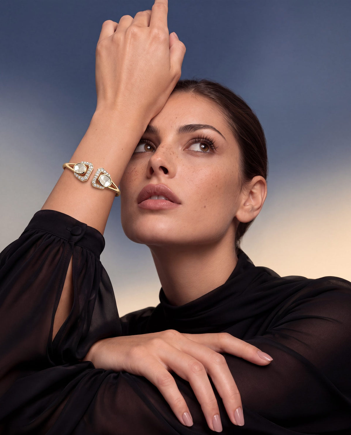 Rhea Polki And Diamond Loose Bracelet