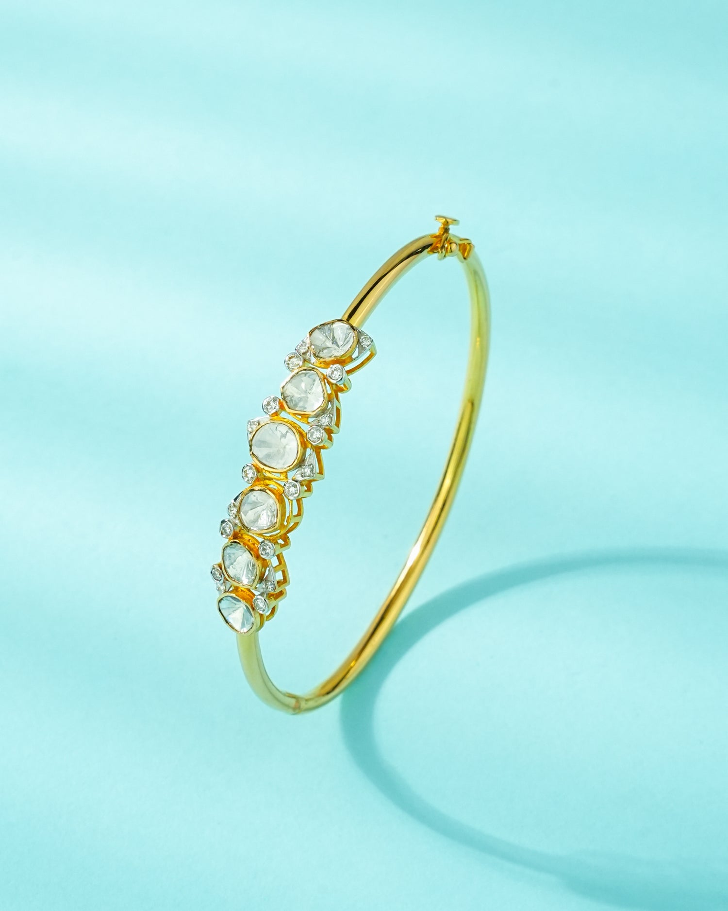 Vibhuti Polki And Diamond Loose Bracelet