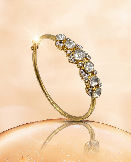 Vibhuti Polki And Diamond Loose Bracelet