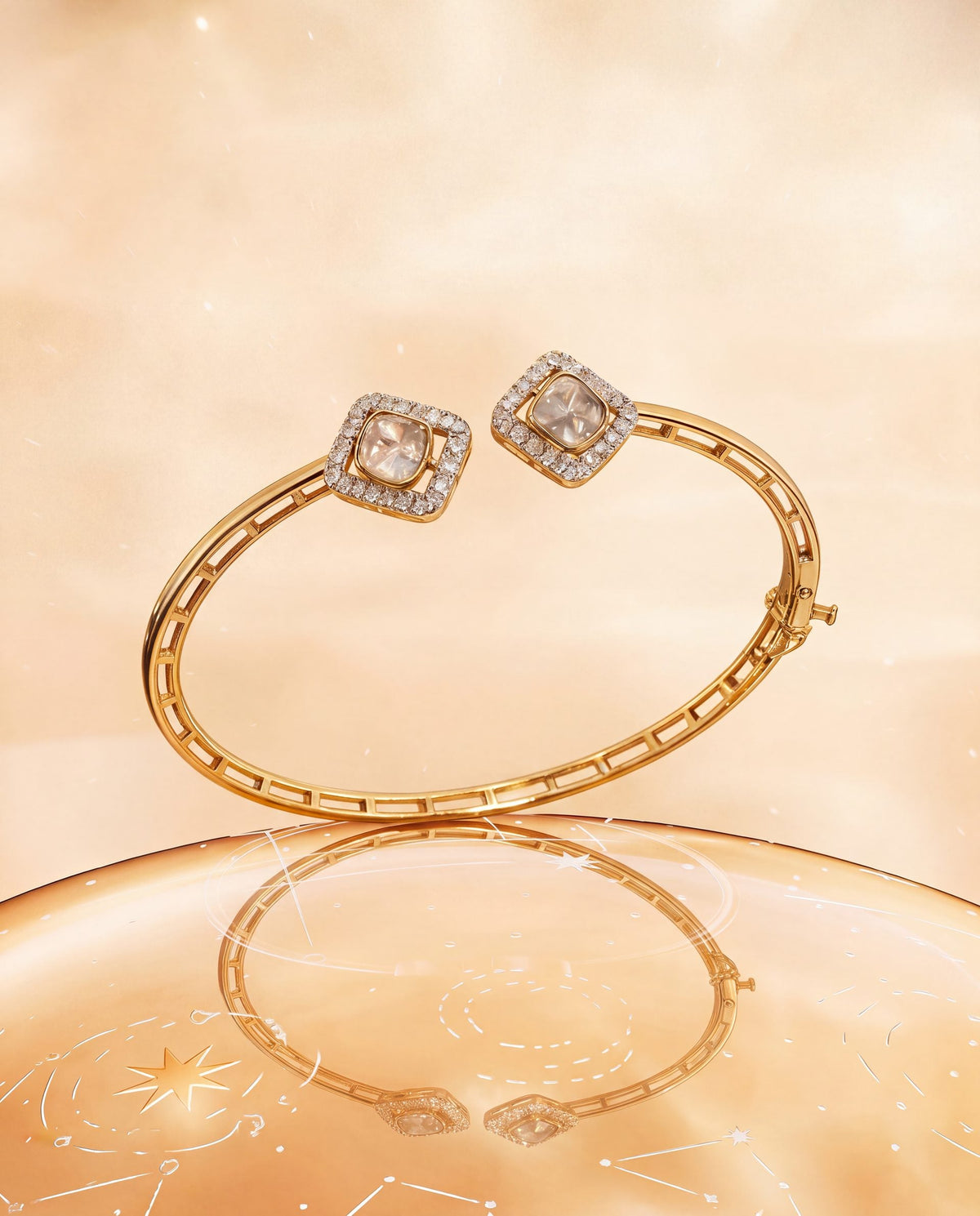 Baani Polki And Diamond Bracelet