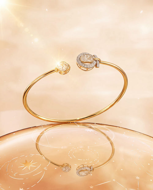 Rita Polki And Diamond Bangle