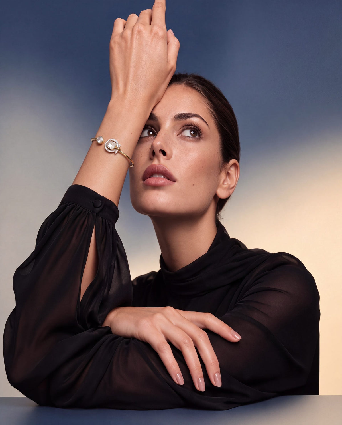 Rita Polki And Diamond Bangle
