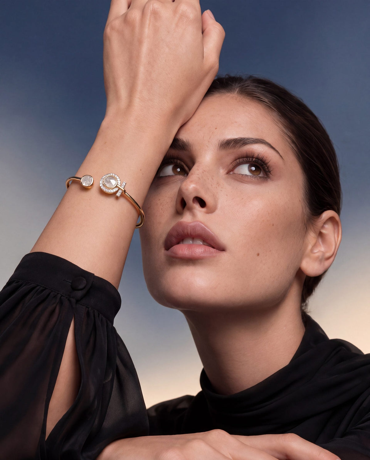 Munira Polki And Diamond Bangle