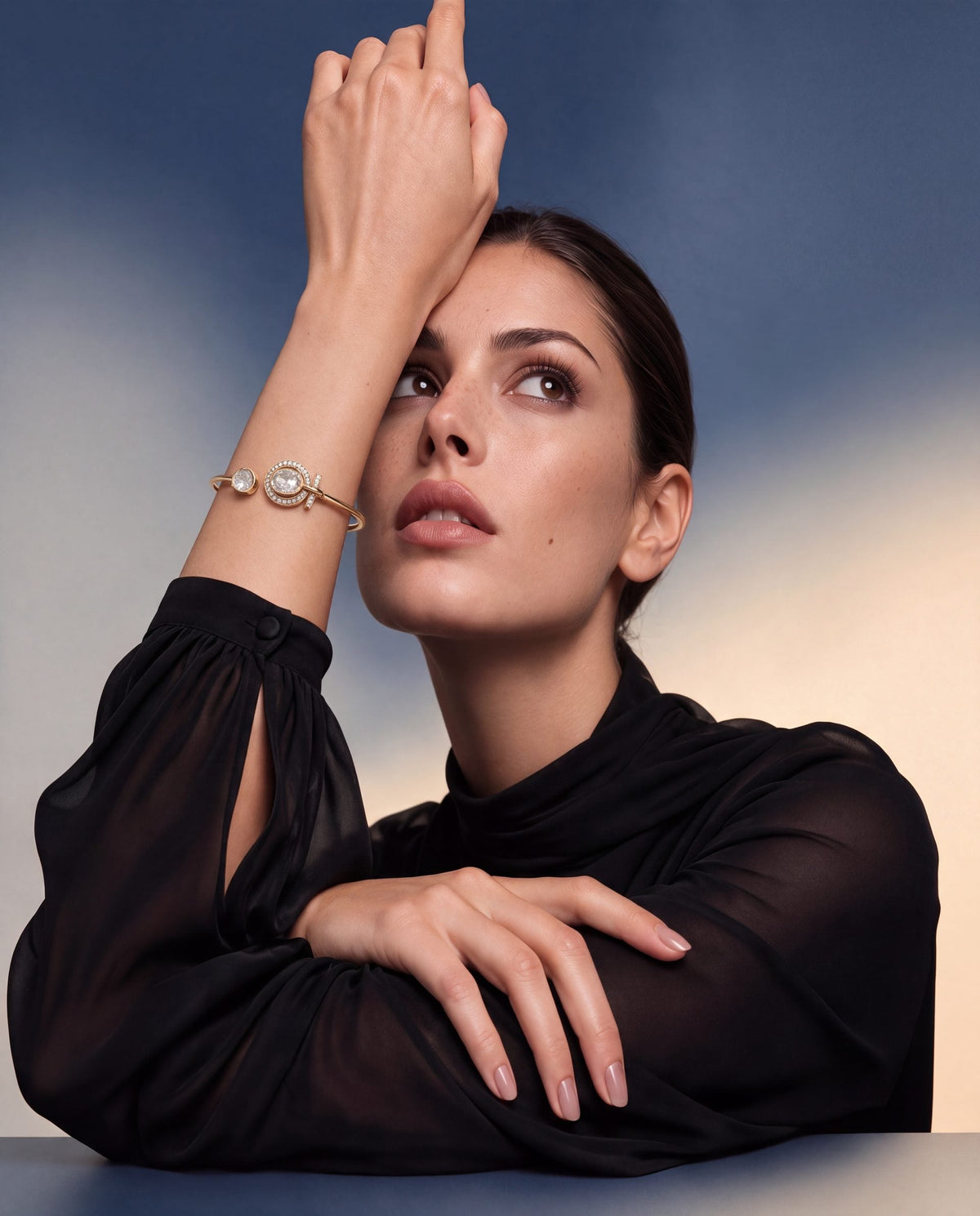 Munira Polki And Diamond Bangle