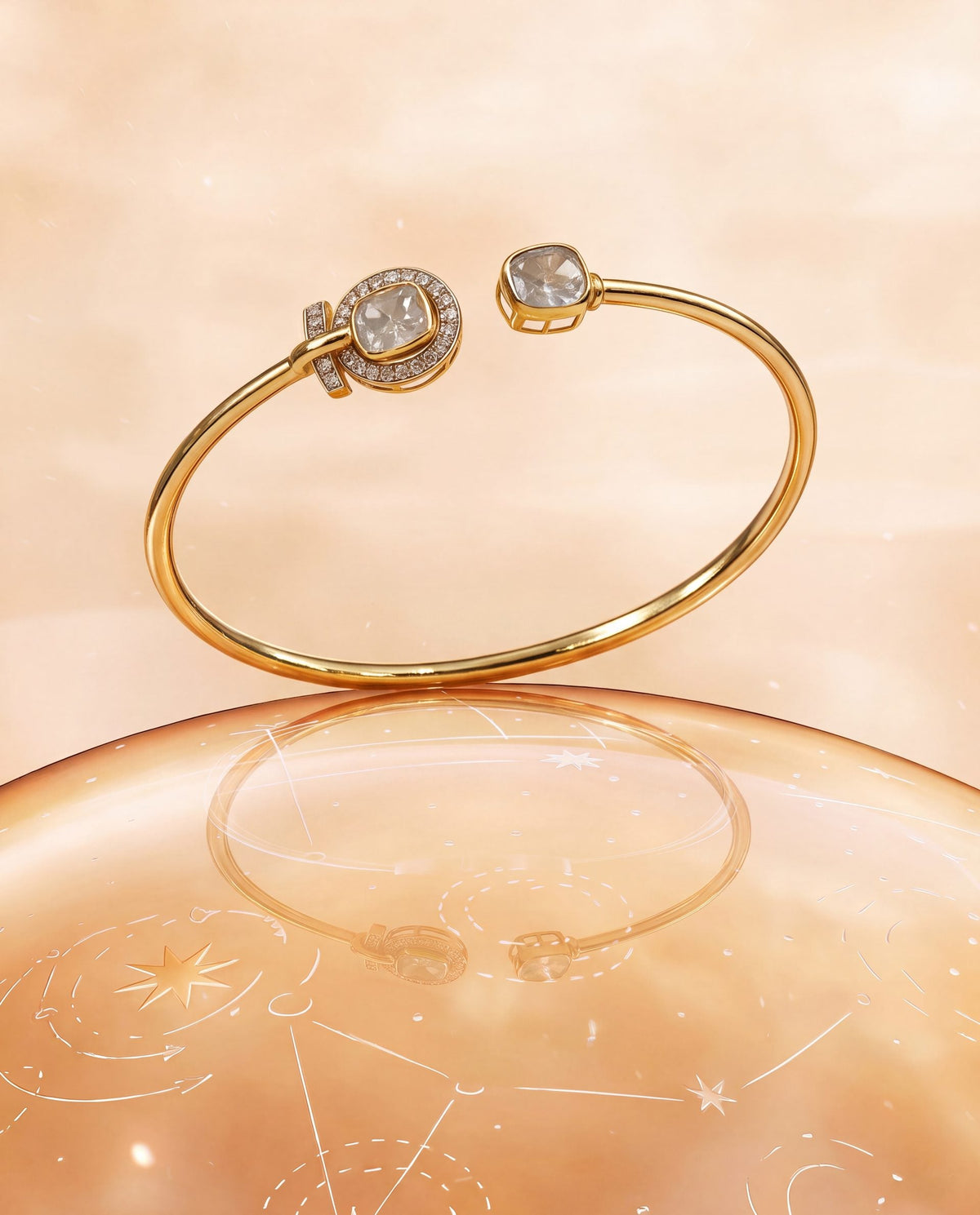 Anagha Polki And Diamond Bangle