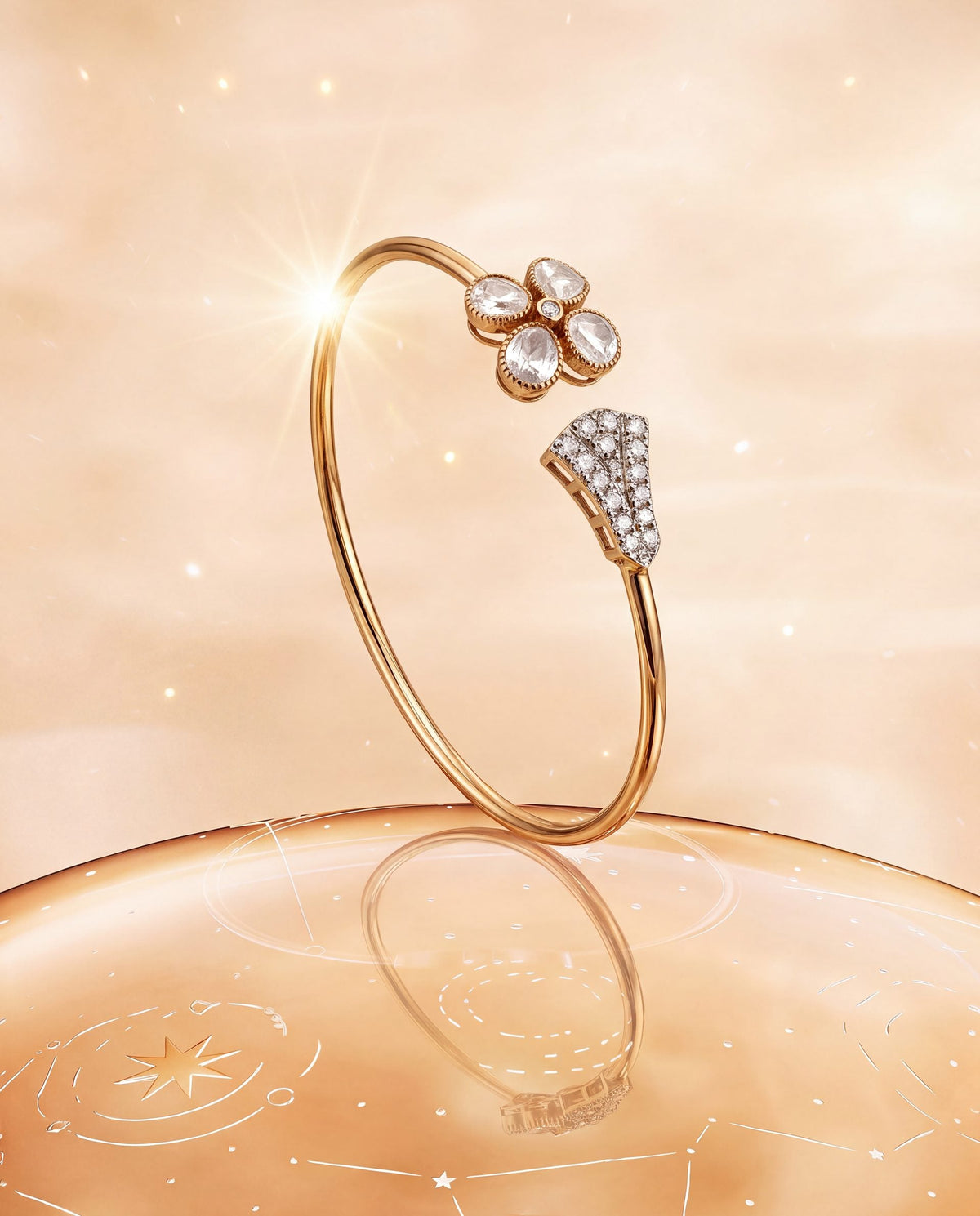 Sophia Polki And Diamond Bangle