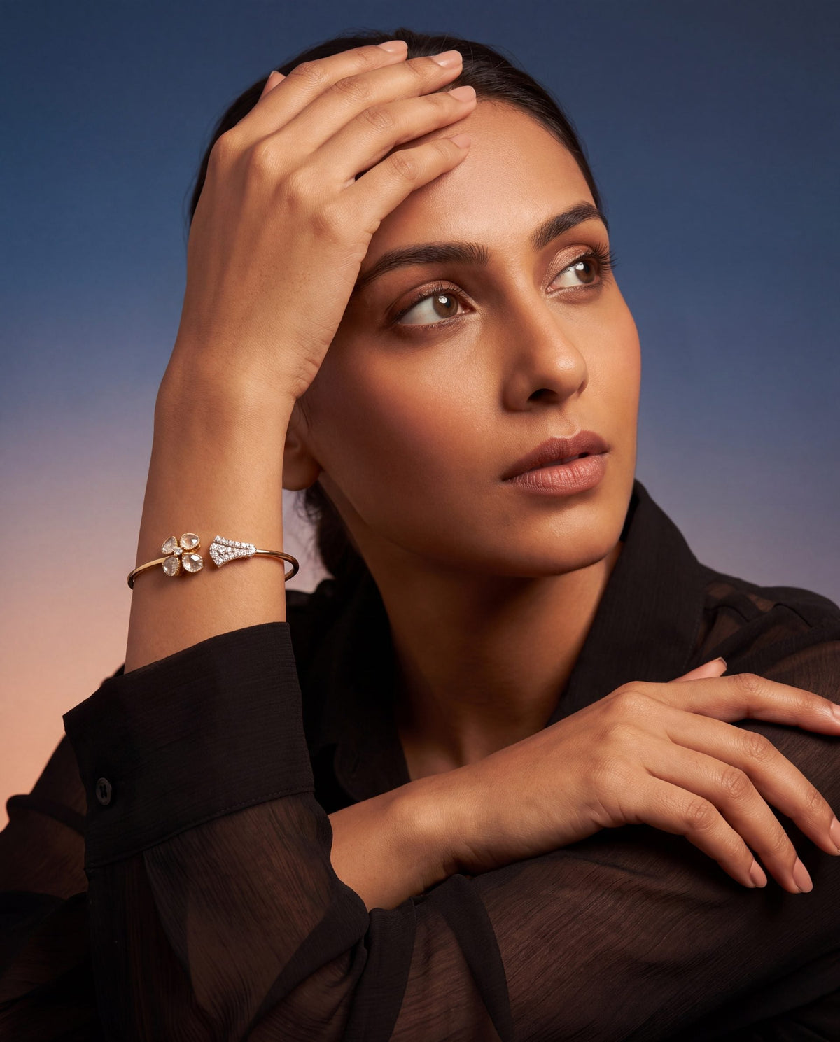 Sophia Polki And Diamond Bangle