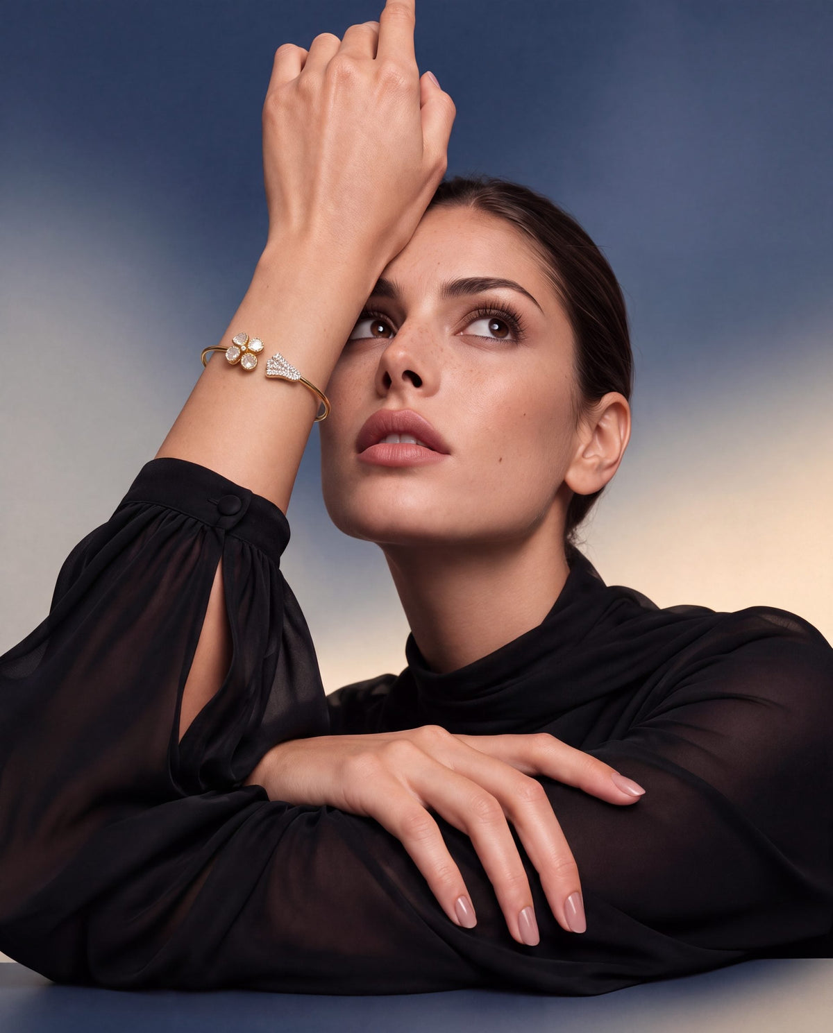 Sophia Polki And Diamond Bangle
