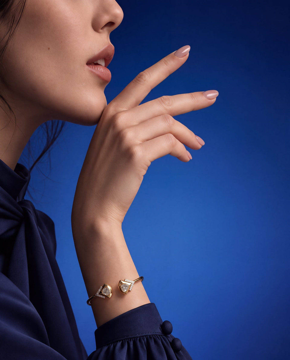 Pritha Polki And Diamond Bangle