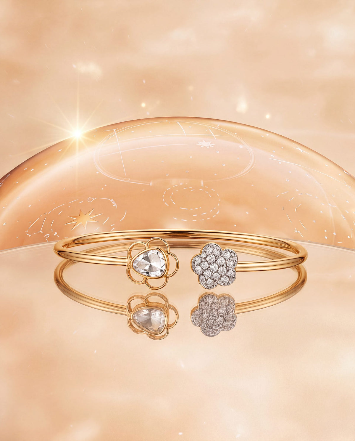 Mahika Polki And Diamond Bangle