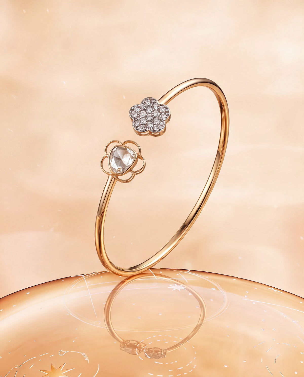 Mahika Polki And Diamond Bangle