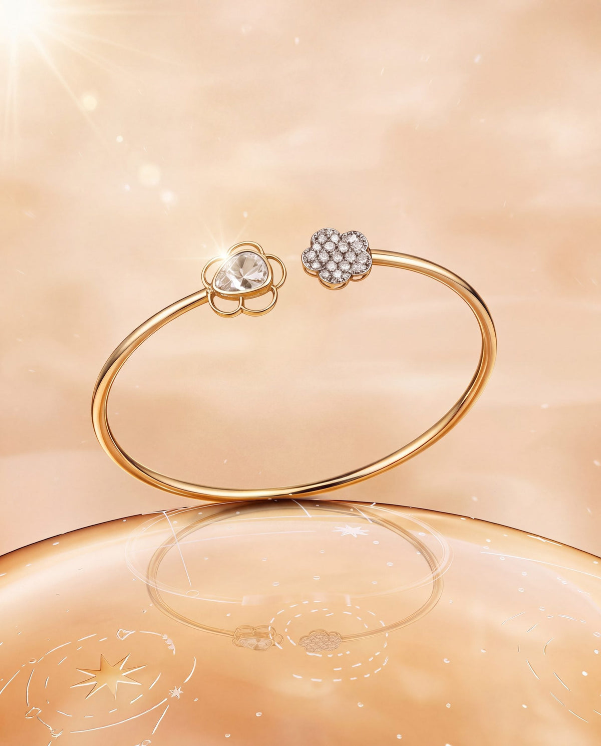Mahika Polki And Diamond Bangle