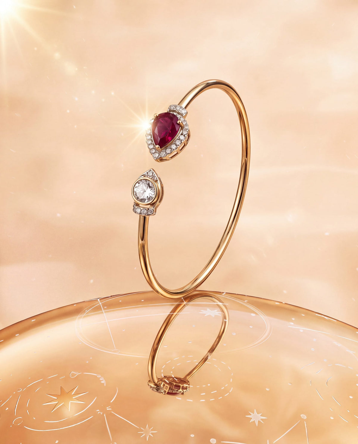 Selova Polki And Diamond Bangle