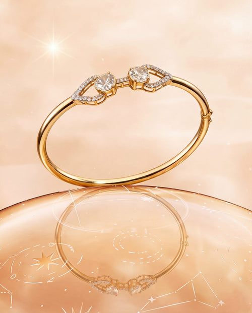 Shaina Polki And Diamond Bangle