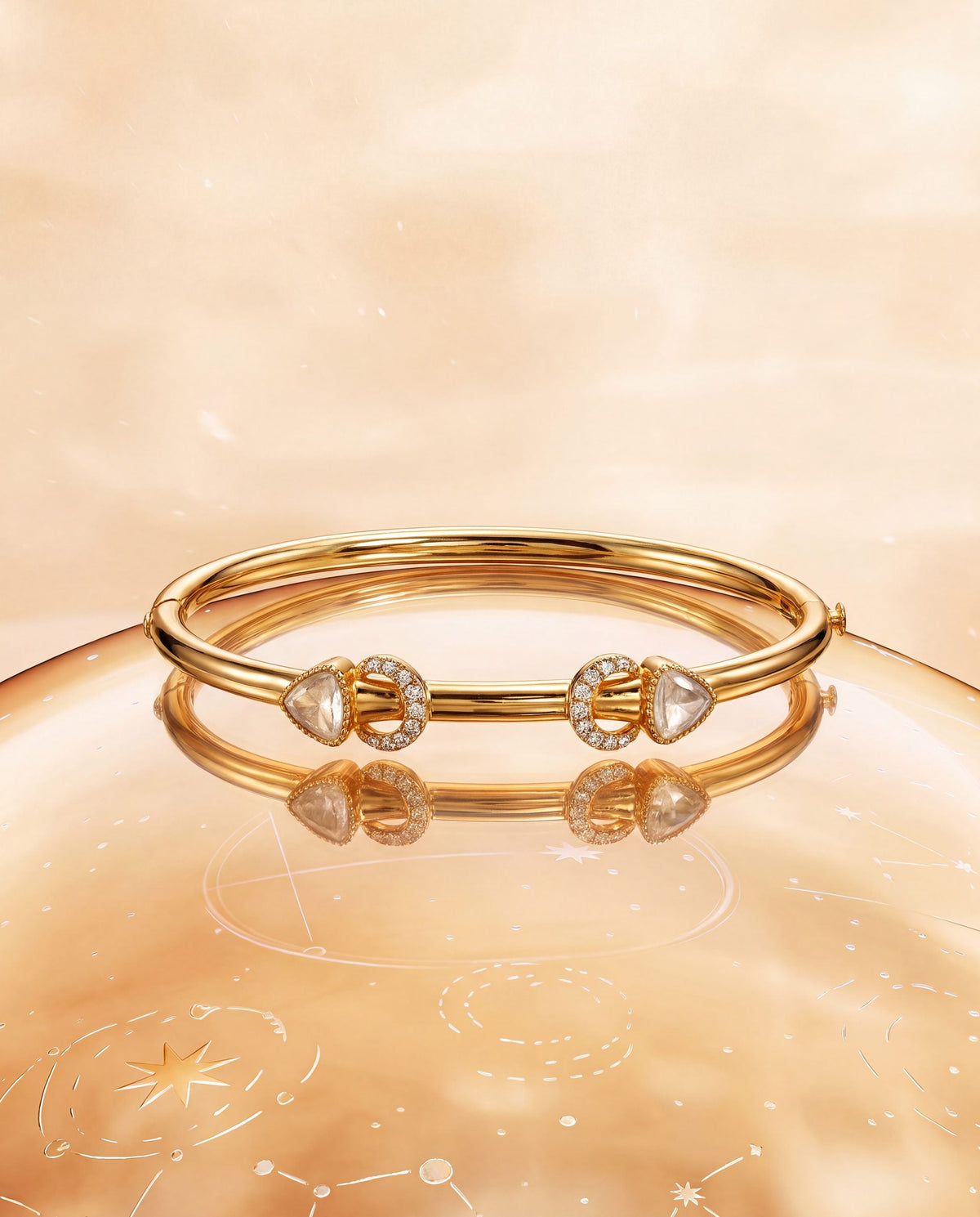 Latika Polki And Diamond Bangle