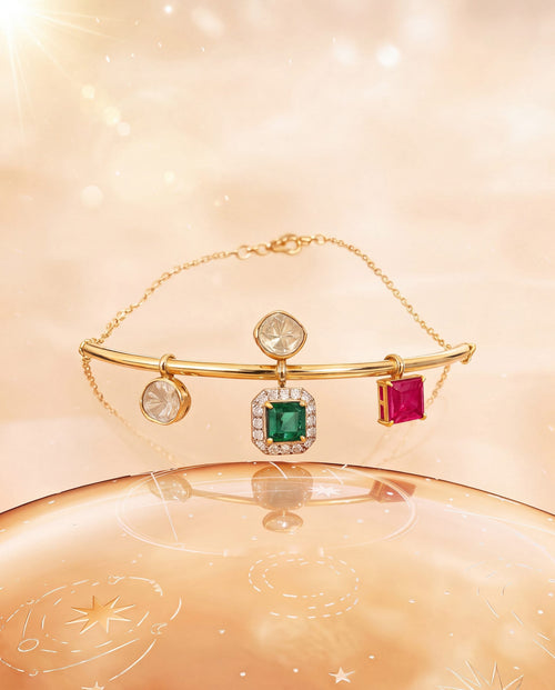 Sanskriti Polki And Diamond Loose Bracelet