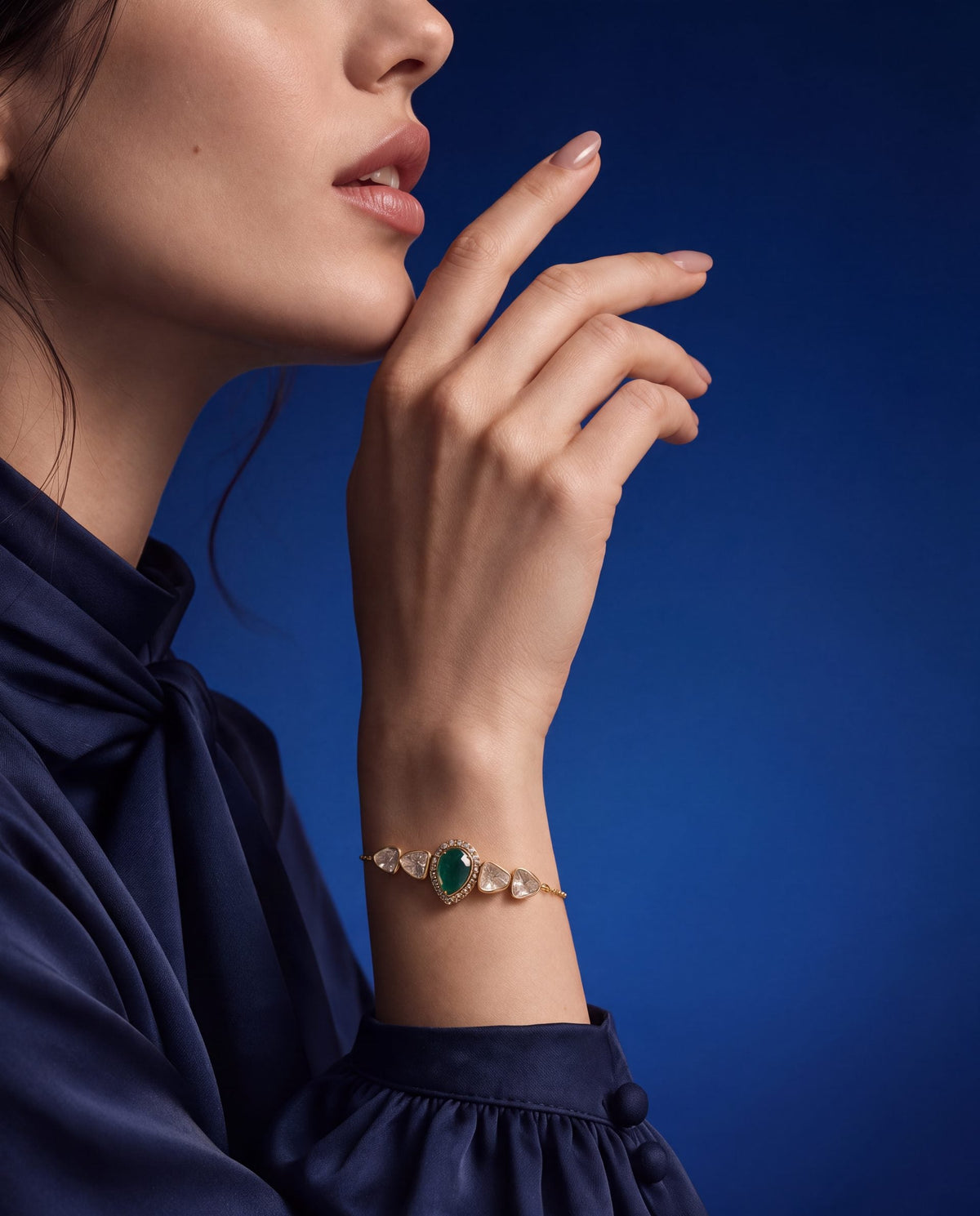 Deekshya Polki And Diamond Loose Bracelet