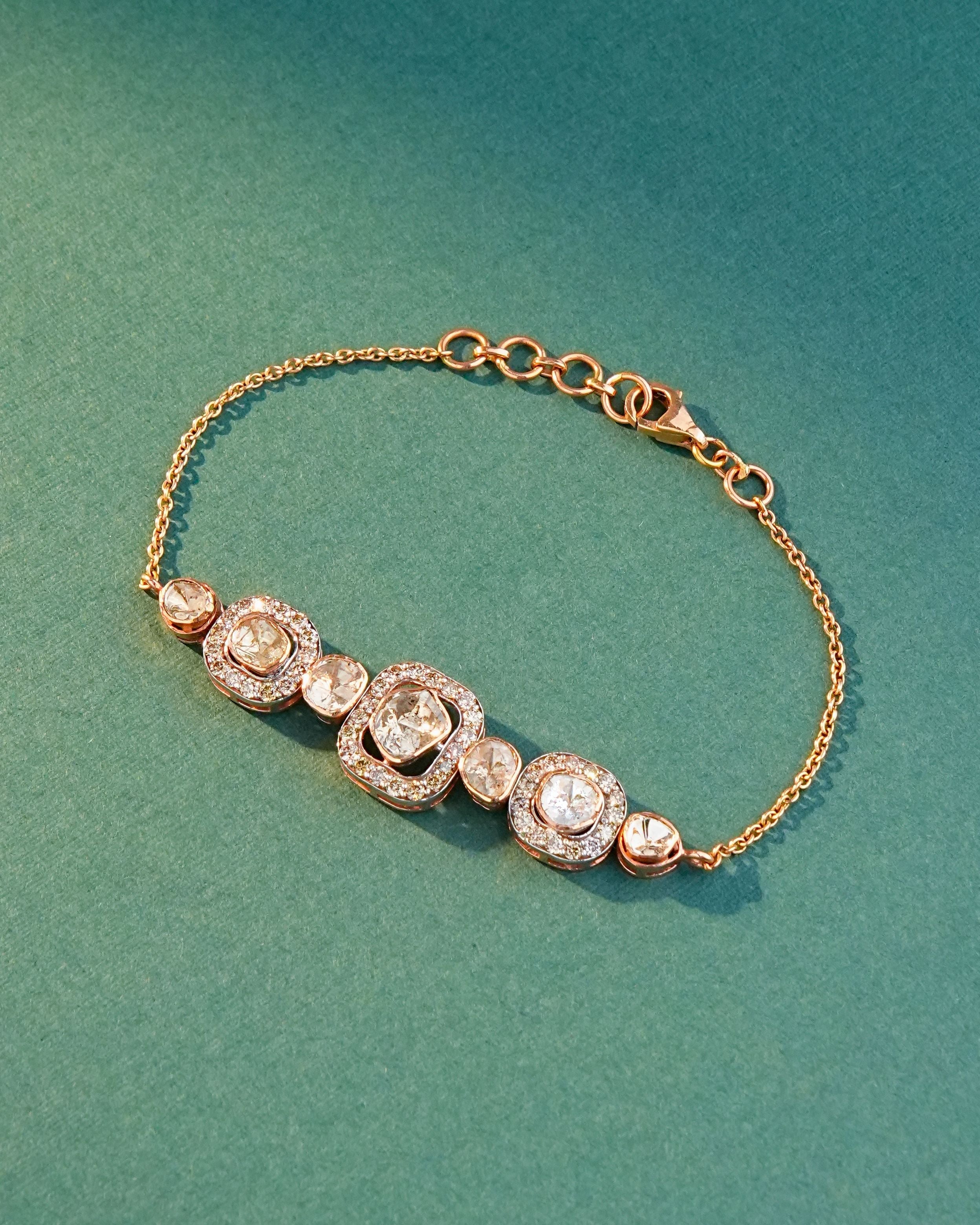 Shikha Polki And Diamond Loose Bracelet