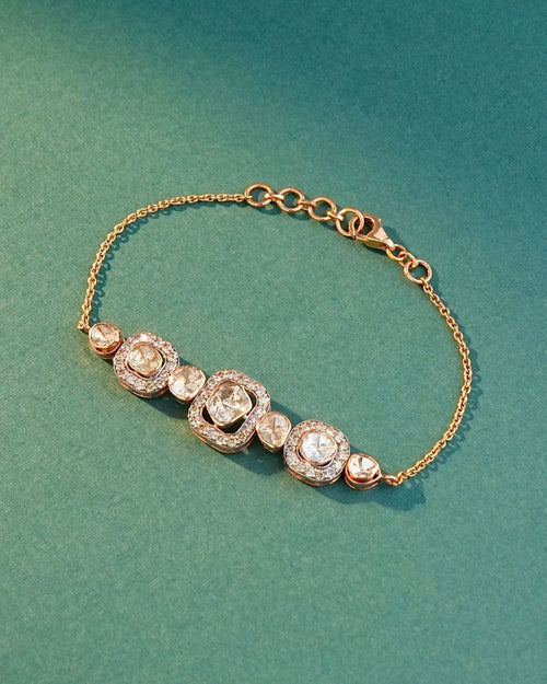 Parin Polki And Diamond Loose Bracelet