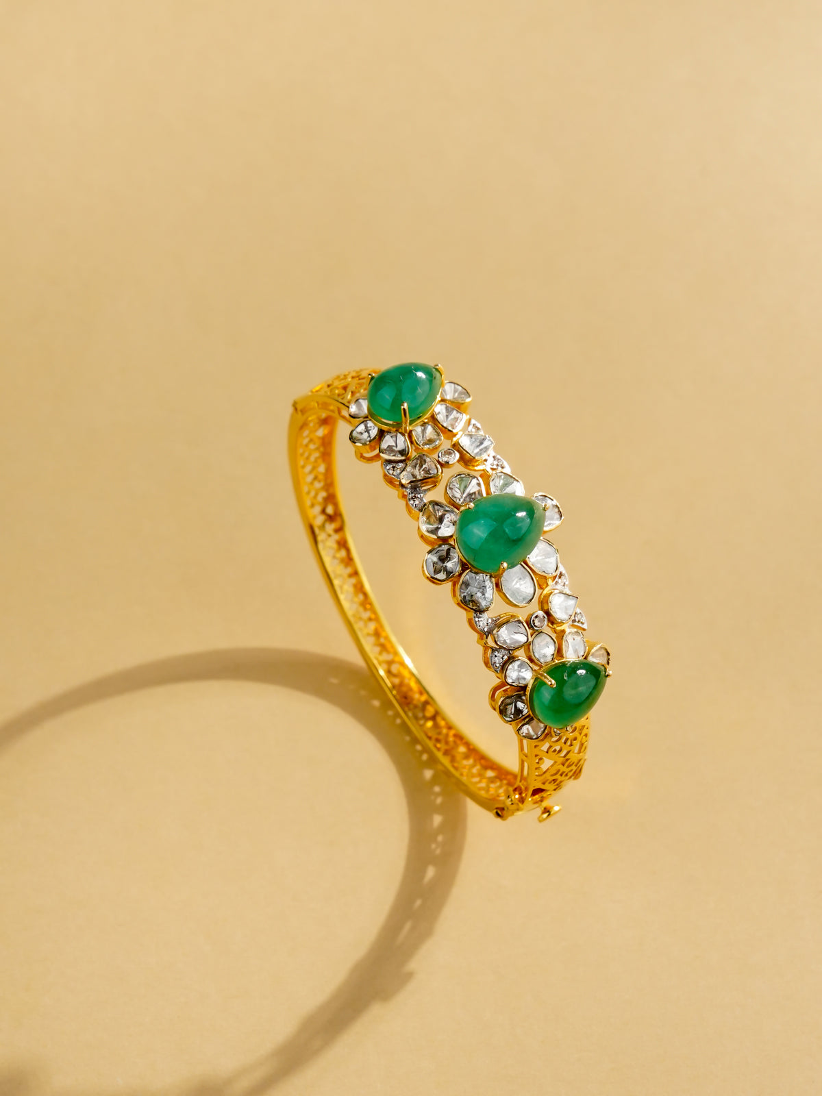 Azalea Polki And Diamond Bangle