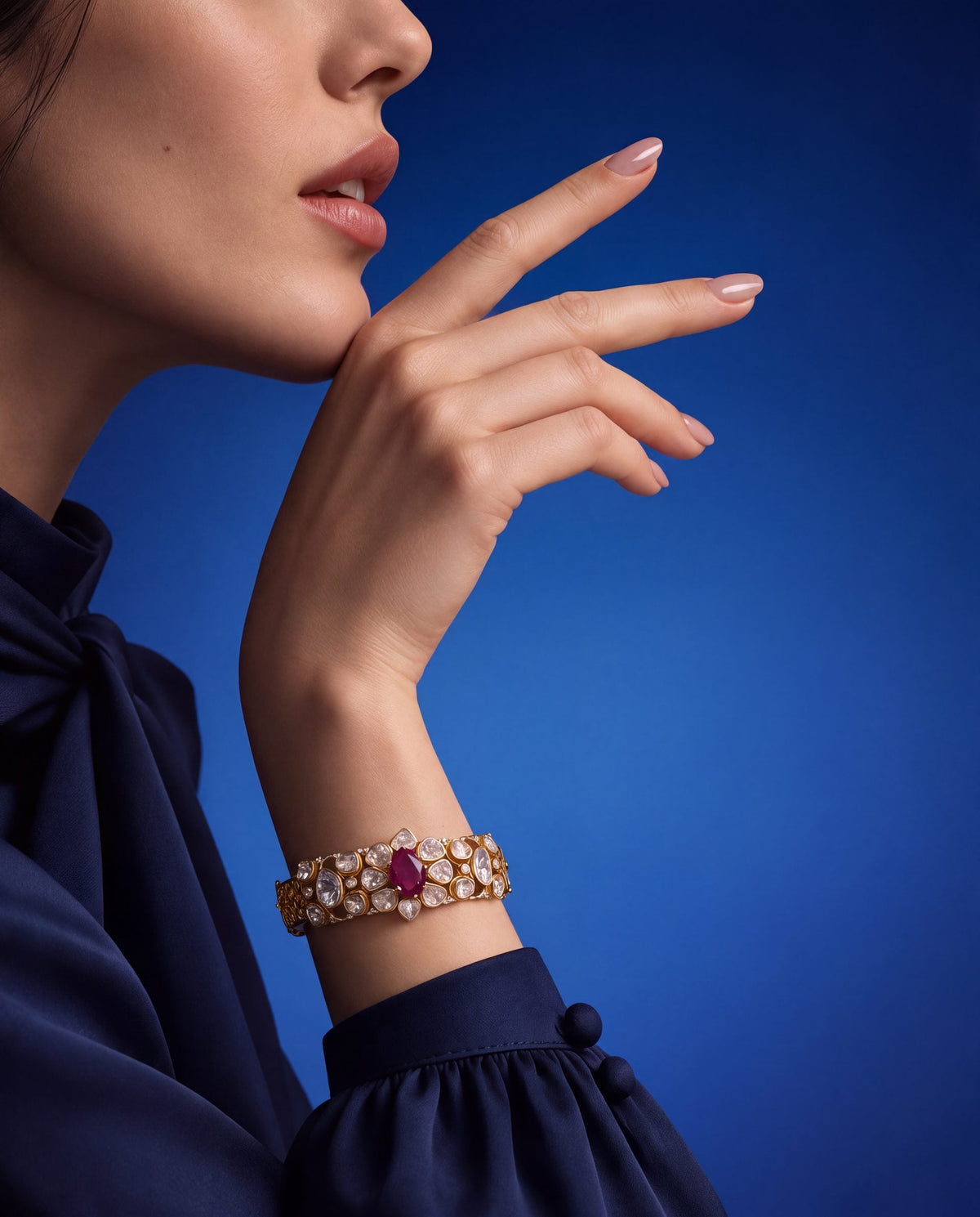 Anisah Polki And Diamond Bangle