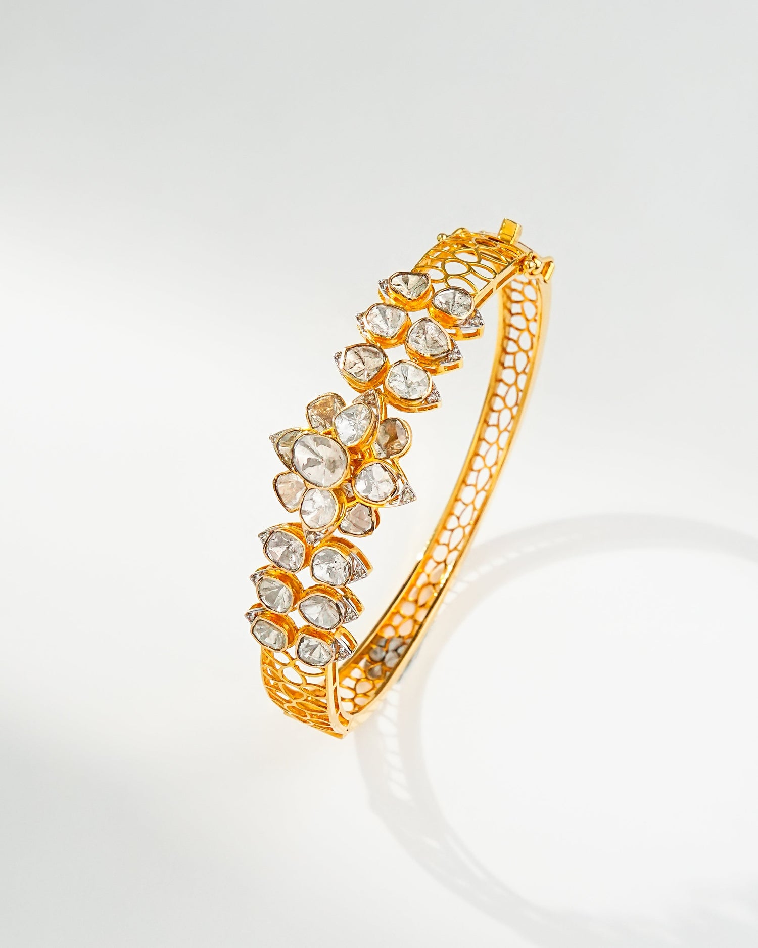 Raksha Polki And Diamond Bangle