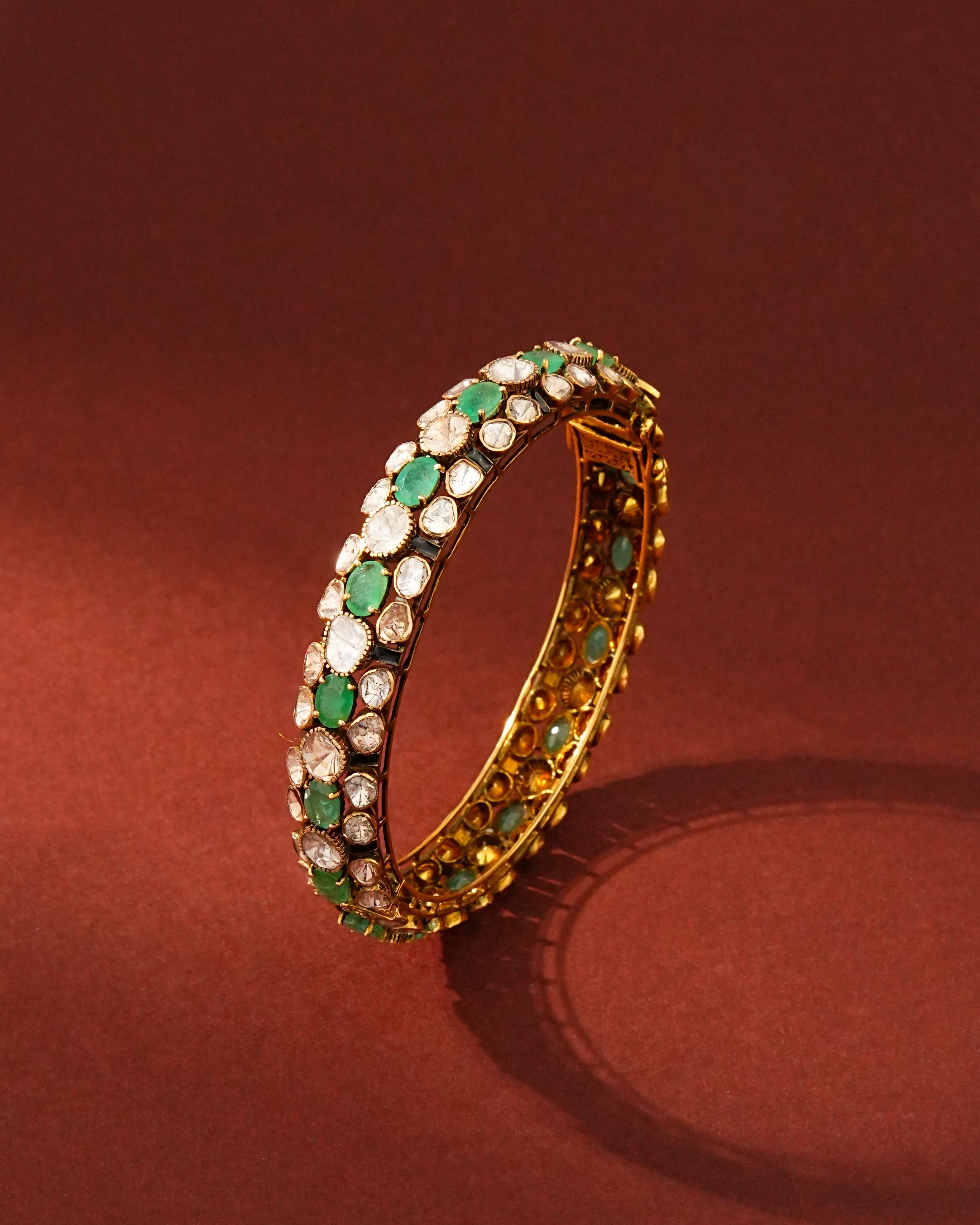 Regina Polki And Diamond Bangle