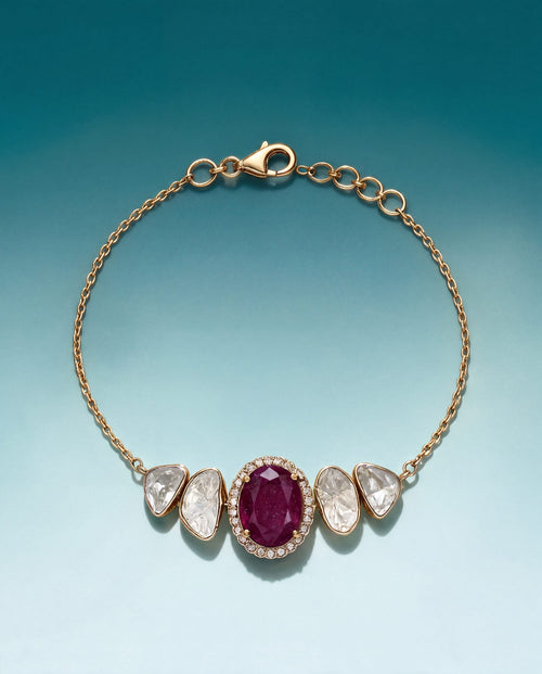 Eloise Polki And Diamond Loose Bracelet