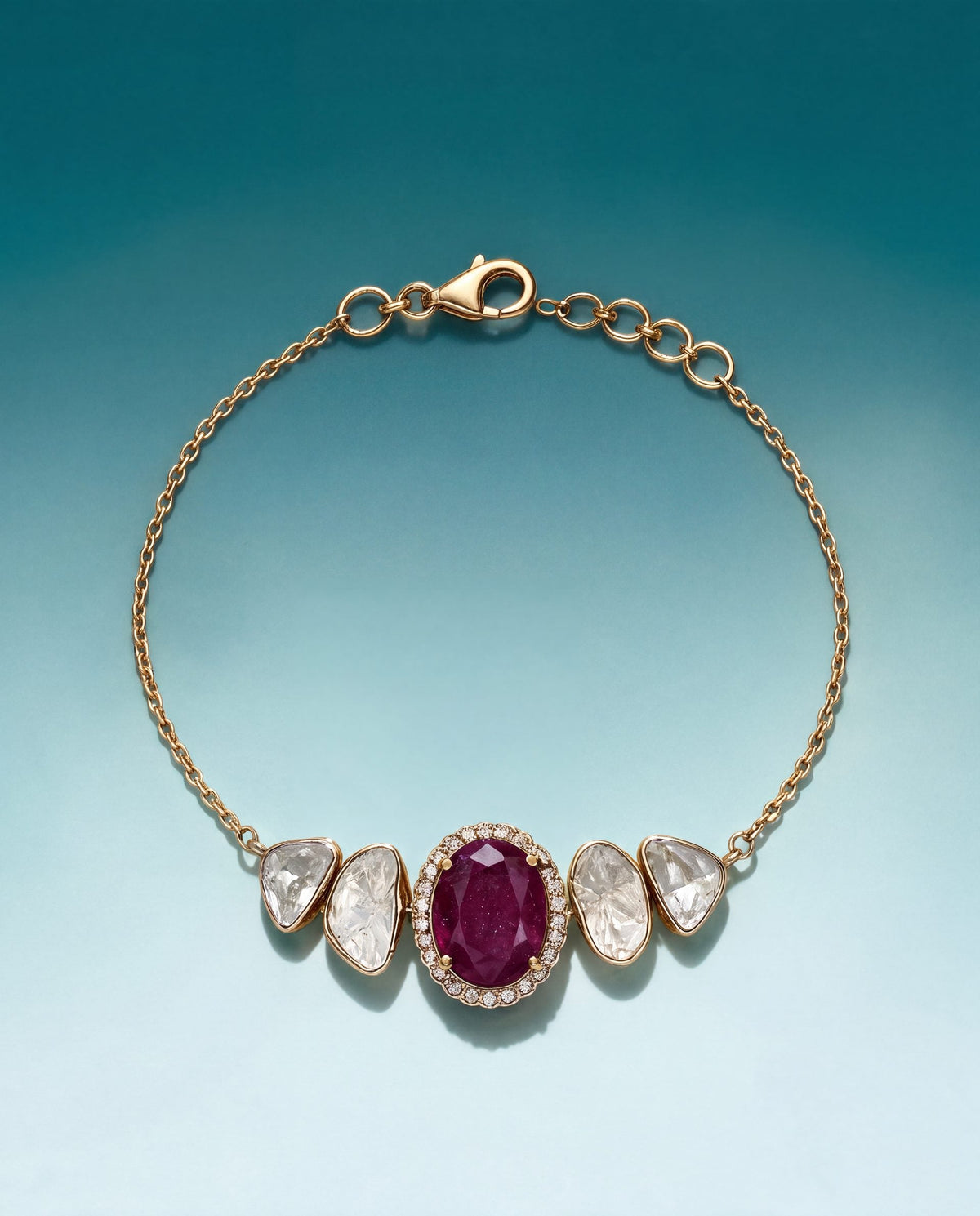 Eloise Polki And Diamond Loose Bracelet