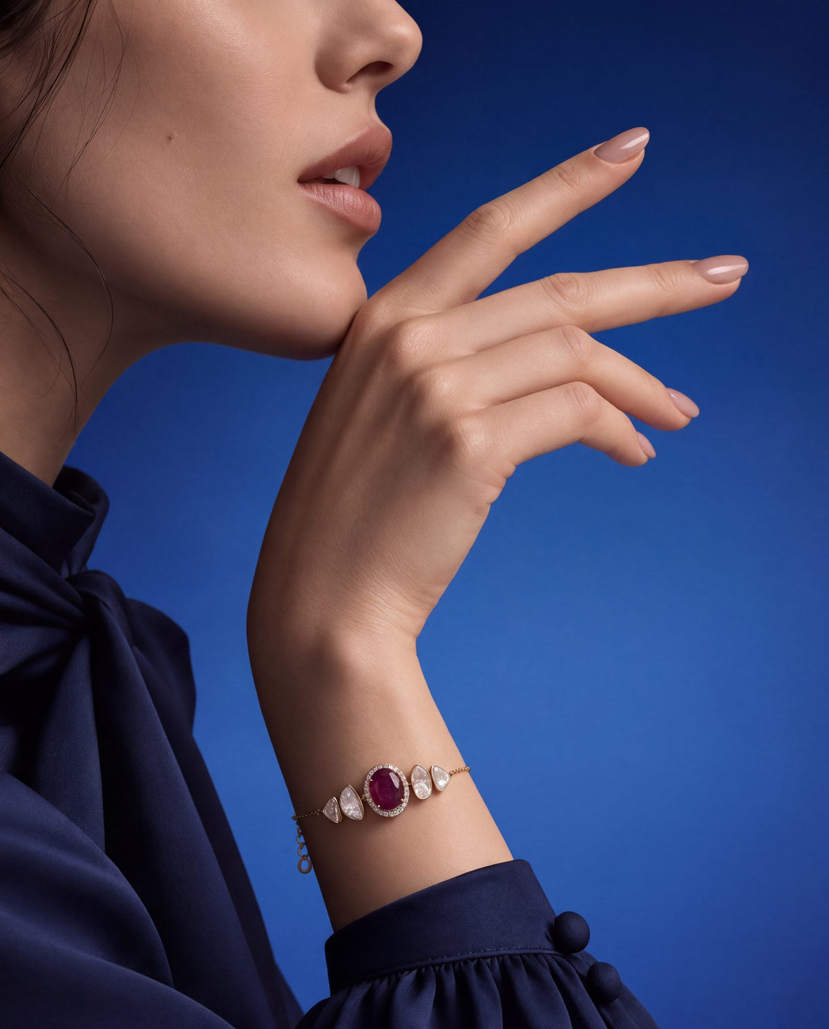 Eloise Polki And Diamond Loose Bracelet