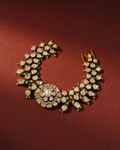 Celine Polki And Diamond Loose Bracelet