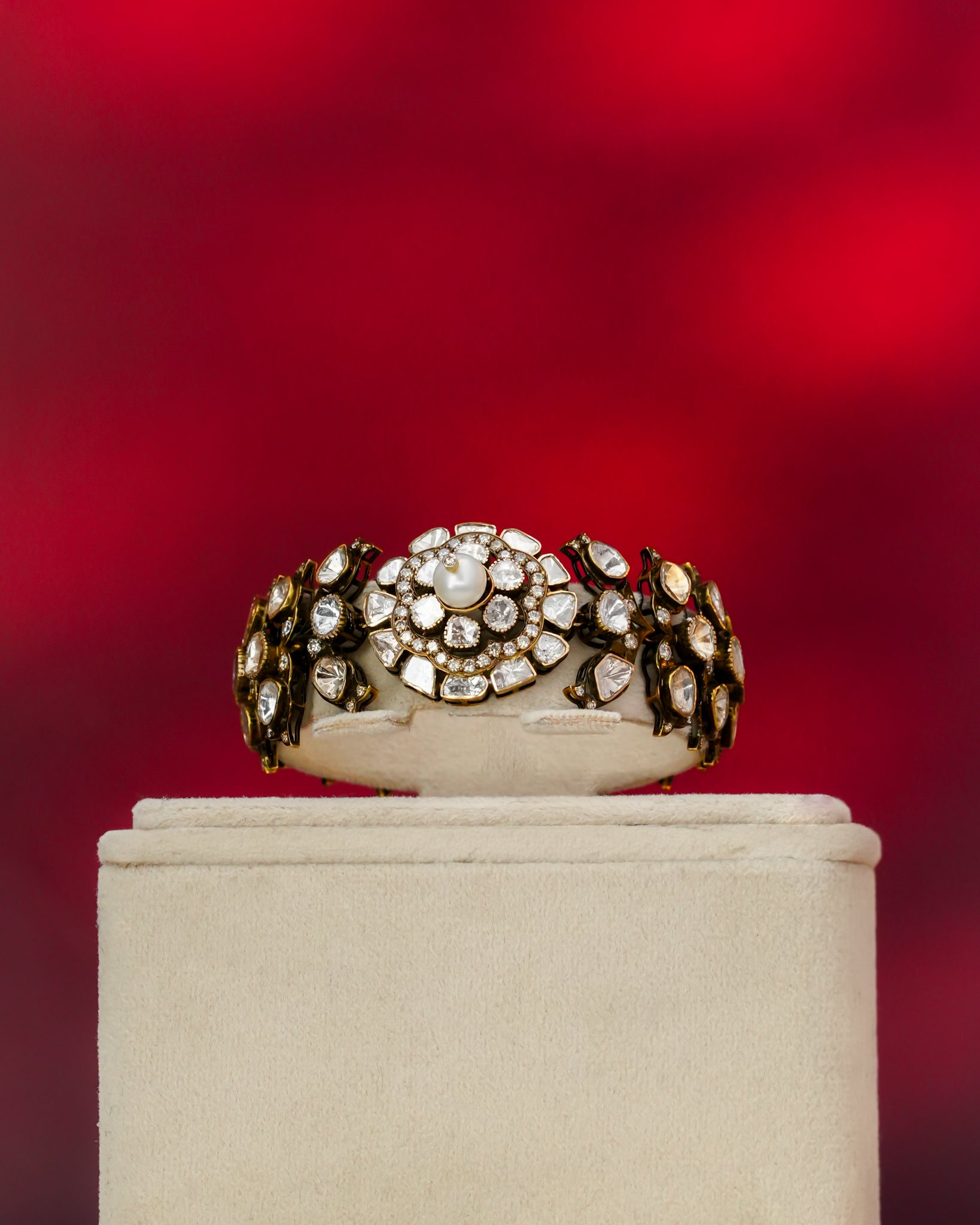 Sadaf Polki And Diamond Loose Bracelet