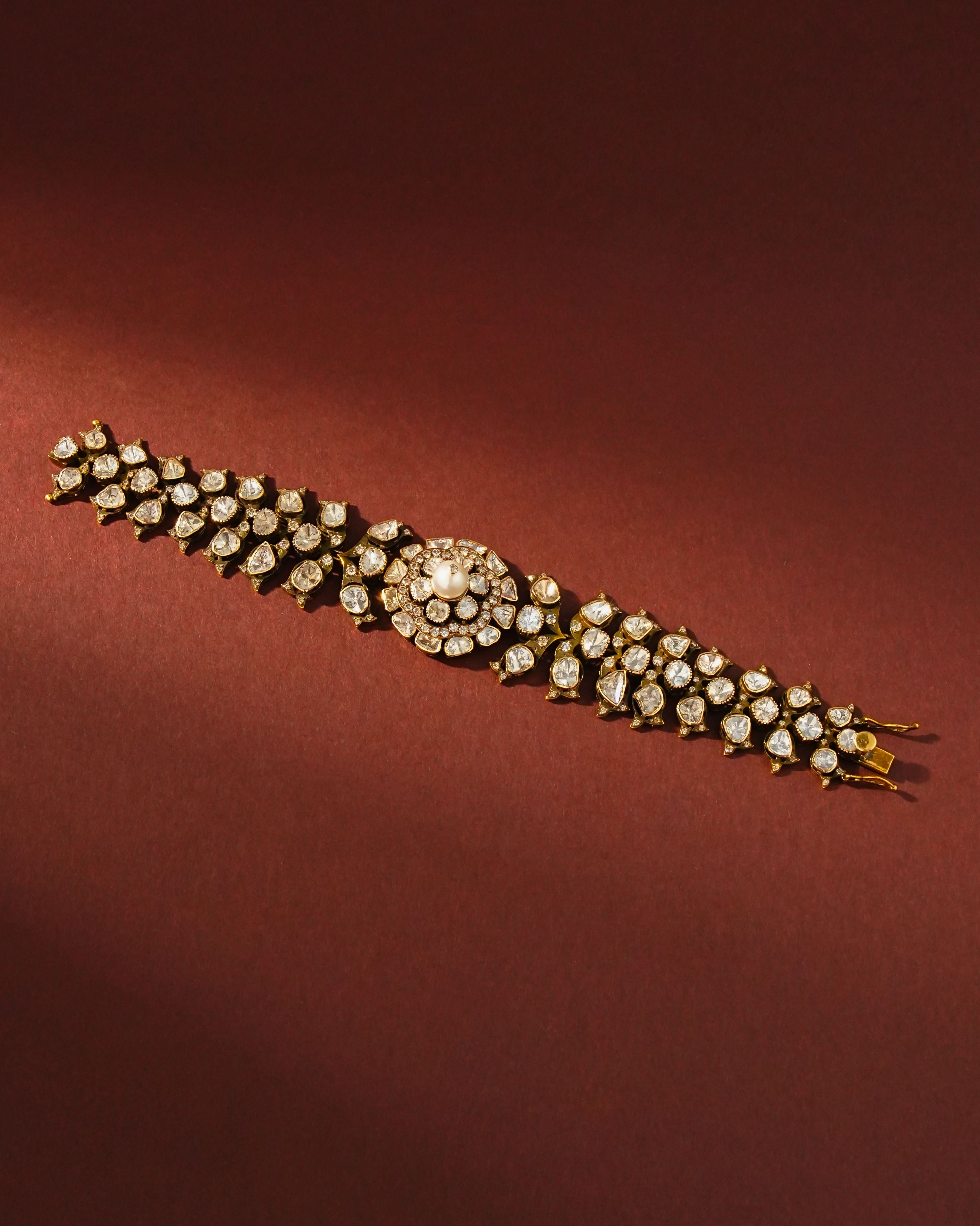 Celine Polki And Diamond Loose Bracelet