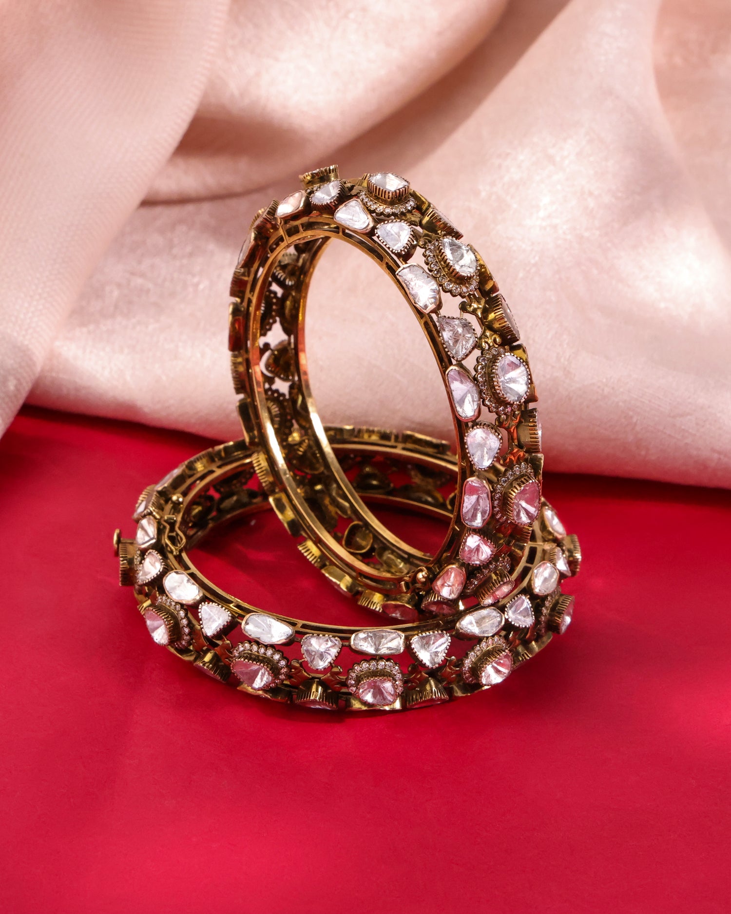 Cyrilla Polki And Diamond Bangle