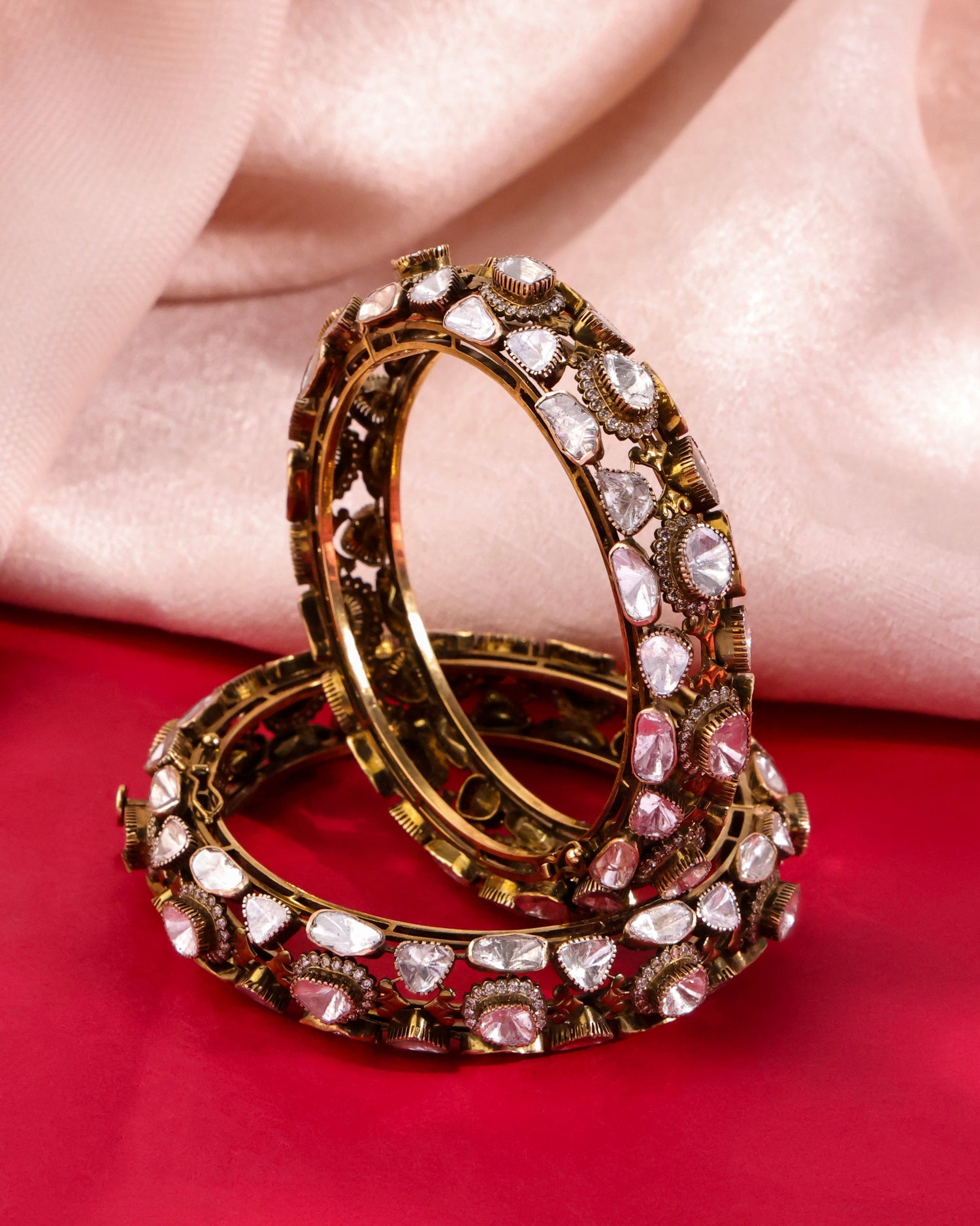 Ujas Polki And Diamond Bangle