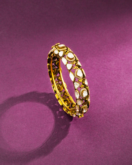 Cyrilla Polki And Diamond Bangle