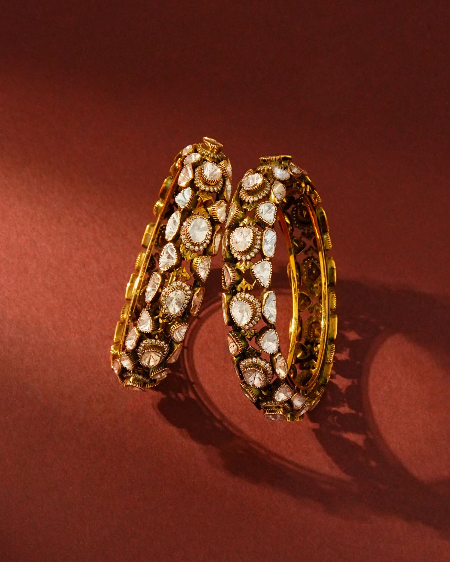 Cyrilla Polki And Diamond Bangle