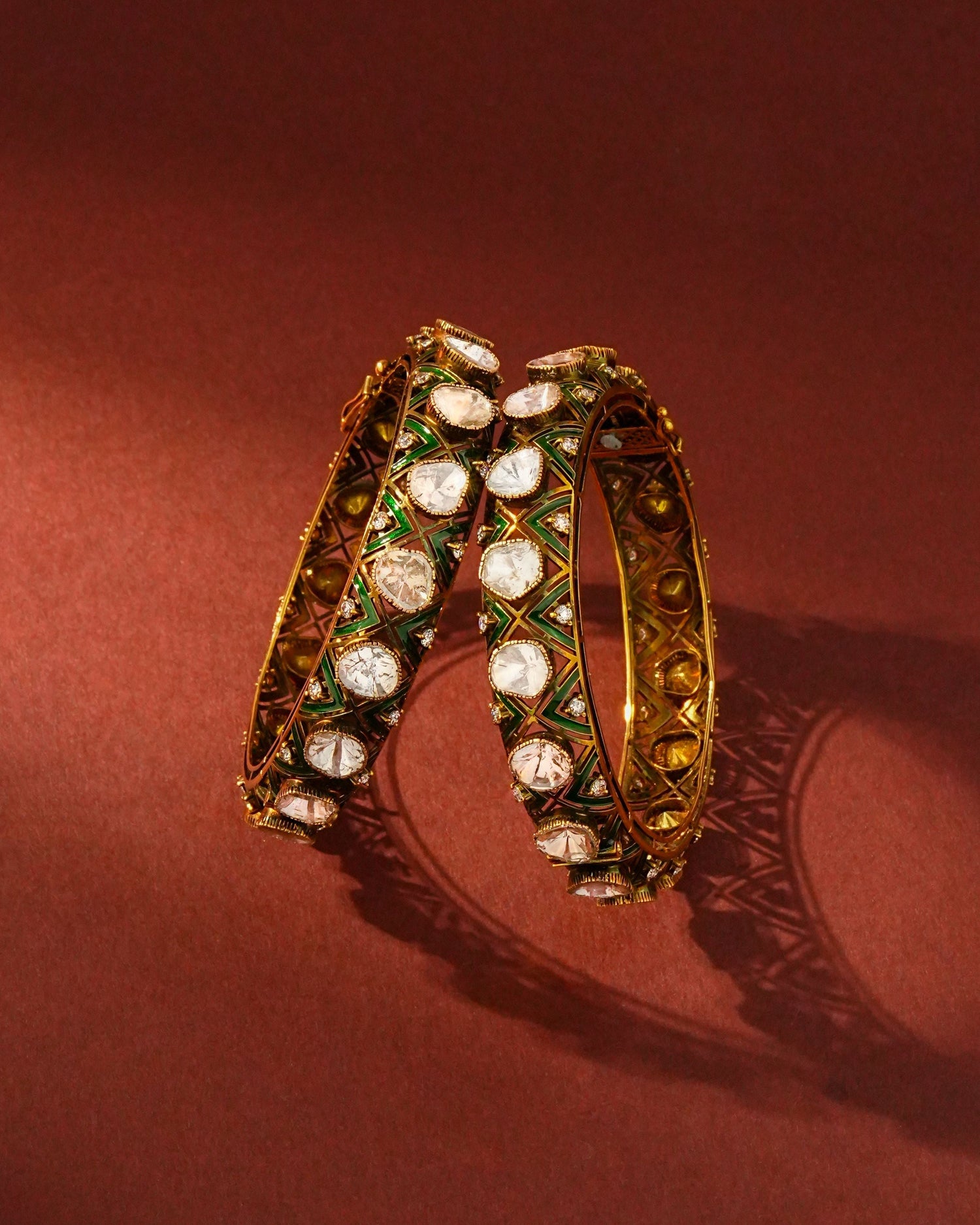 Kavya Polki And Diamond Bangle