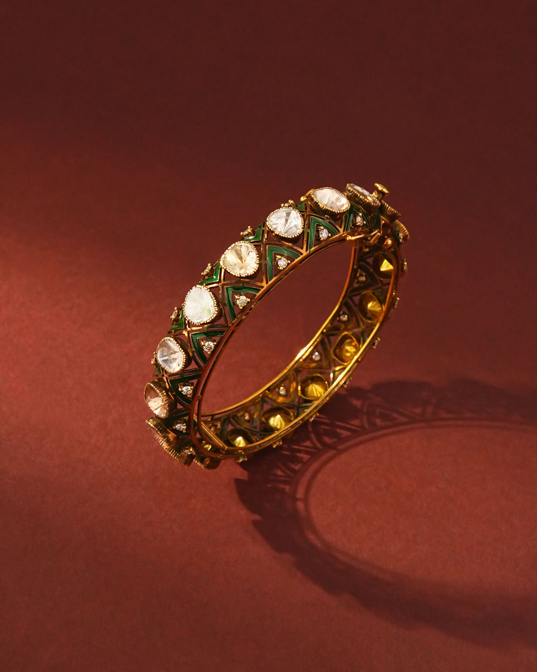 Kavya Polki And Diamond Bangle