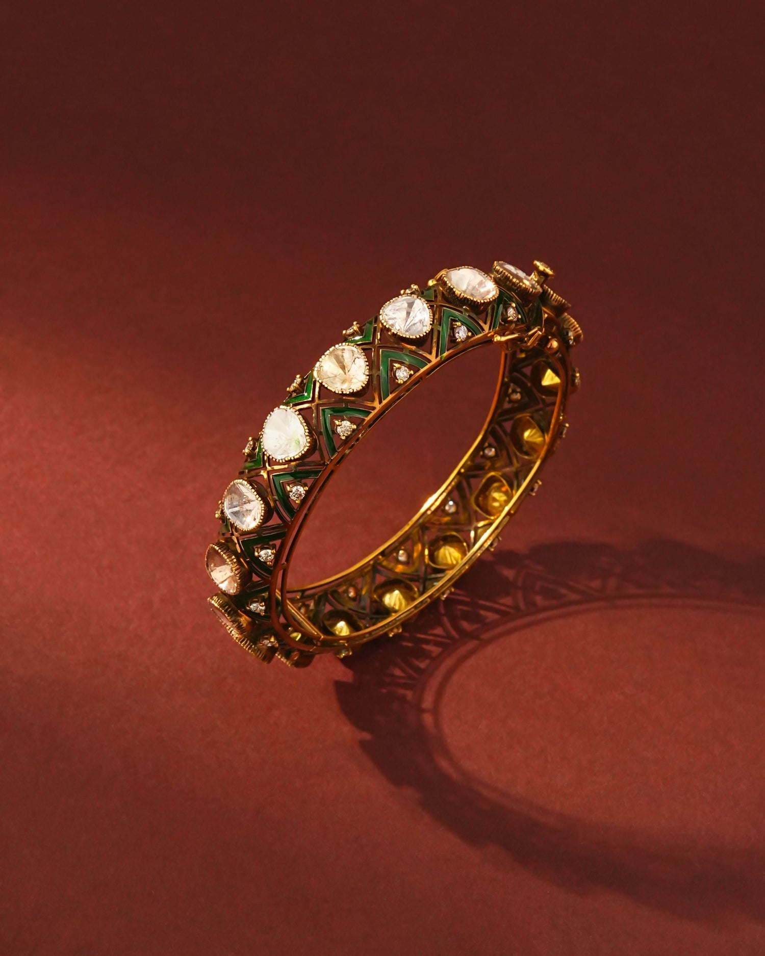Kavya Polki And Diamond Bangle