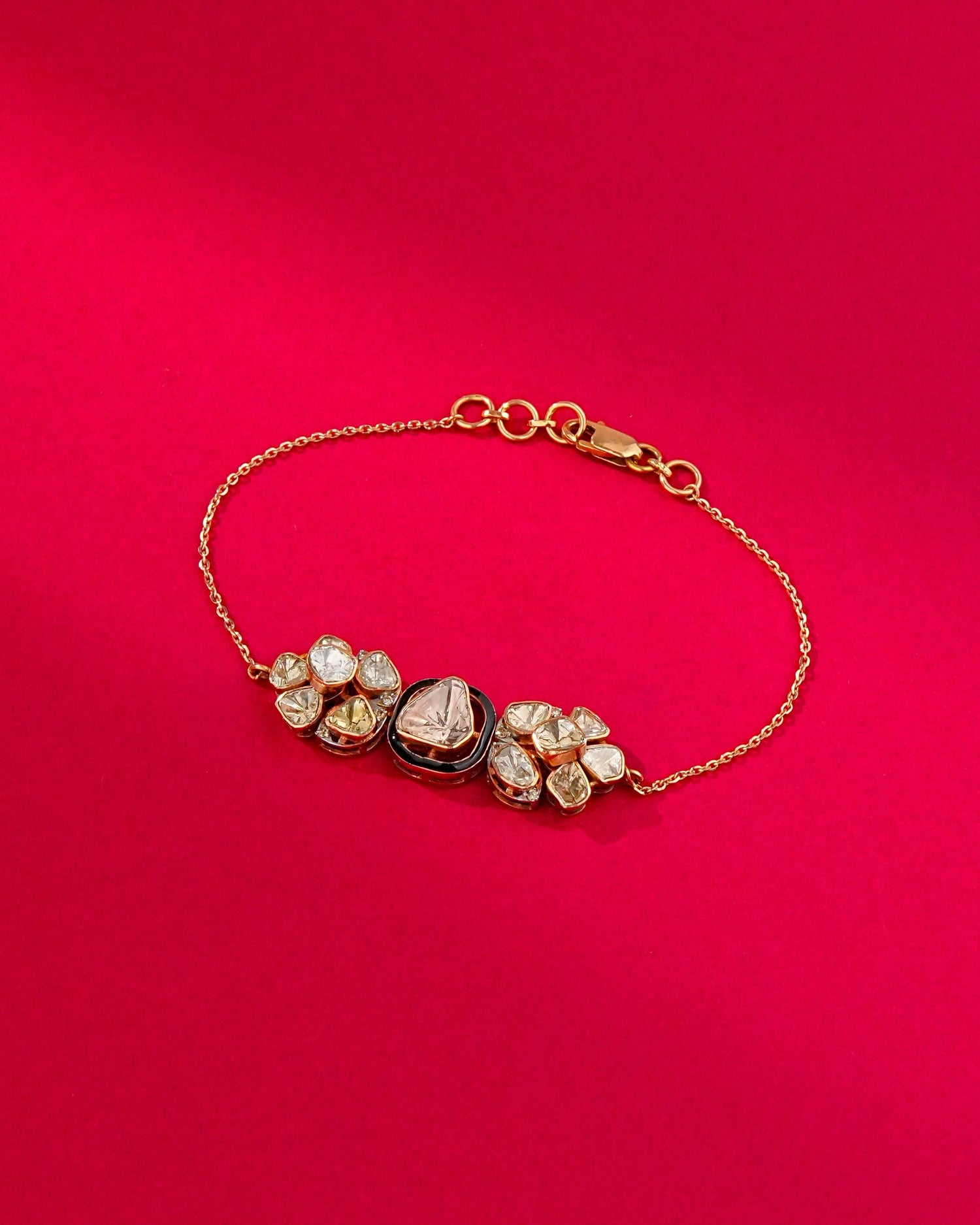 Meena Polki And Diamond Loose Bracelet